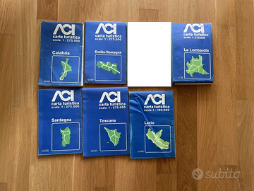 Lotto 6 cartine stradali regioni ACI