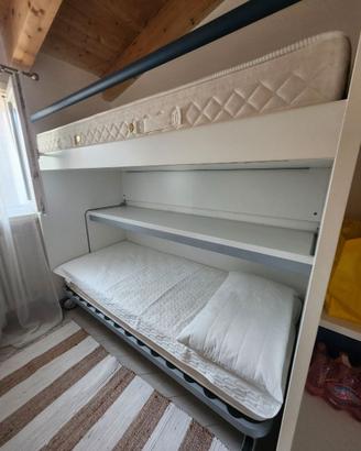 Letto castello + armadio