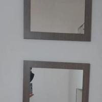 specchi coppia  con pannello in rovere  grigio 