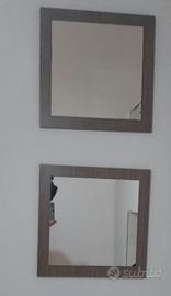 specchi coppia  con pannello in rovere  grigio 