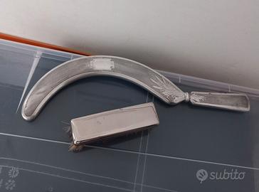 Set arg. spazzola e raccogli briciole Christofle