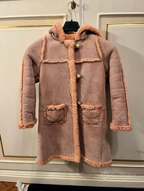 Montone artigianale bambina rosa 6 anni 114 cm