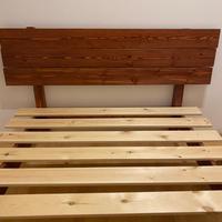 Struttura letto in legno massello