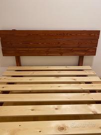 Struttura letto in legno massello