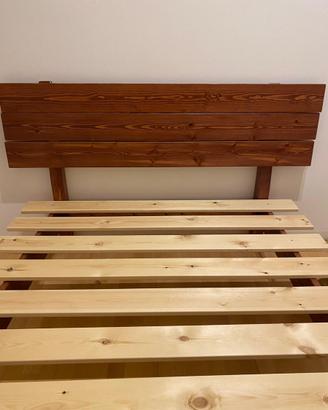 Struttura letto in legno massello