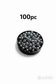 100 pallini in acciaio 7 mm per fionda