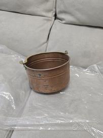 Paiolo in rame antico da collezione o arredamento