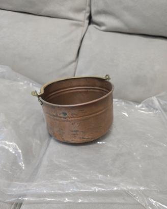 Paiolo in rame antico da collezione o arredamento