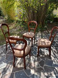 4 Sedie antiche stile Luigi Filippo ottime condiz.