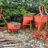 forche per gru e secchioni