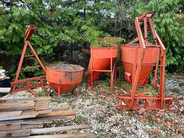 forche per gru e secchioni