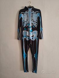 Costume, vestito di Halloween scheletro Blu 