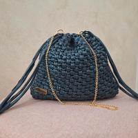 borsa uncinetto ecopelle 