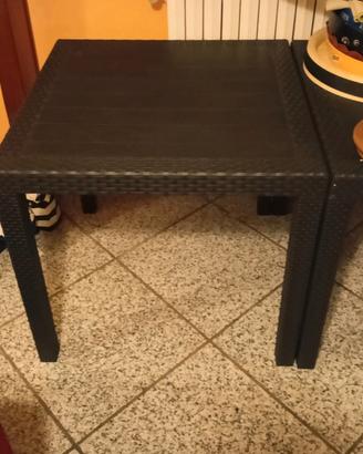 3 tavolini plastica Rattan marca Rossanese 