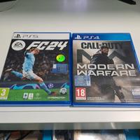 Giochi FC24 e Call of Duty Modern Warfare