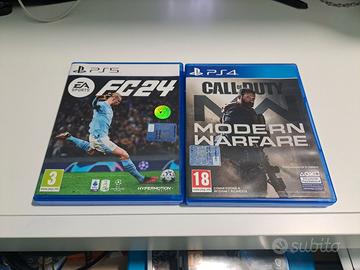Giochi FC24 e Call of Duty Modern Warfare