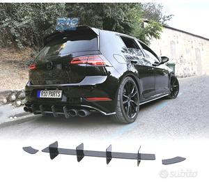 DIFFUSORE VOLKSWAGEN VW GOLF 7 7.5 GTI NERO LUCIDO