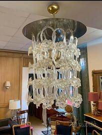 Lampadario in vetro di Murano modello “ganci”