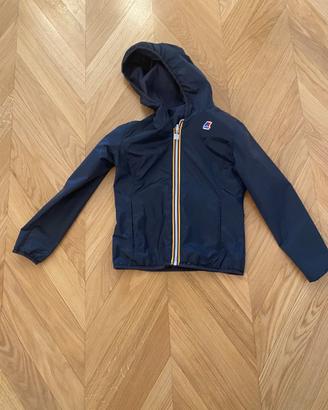 Giacca kway bambini double-face blu