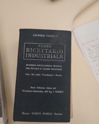 libro antico (ricettario industriale)