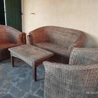 arredo giardino in rattan naturale