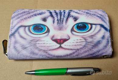 Portafoglio con immagine gatto