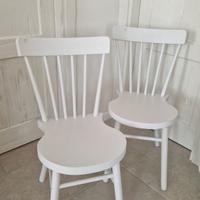 2 Sedie Ikea bianche – stile country / vintage
