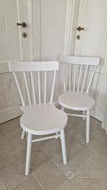 2 Sedie Ikea bianche – stile country / vintage