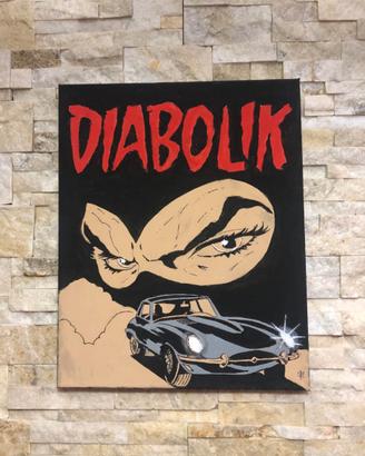 Quadro '' DIABOLIK ''firmato e autenticato 50 X 40