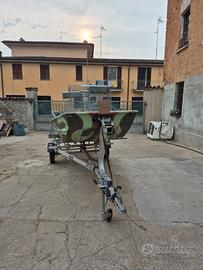 Barca in alluminio 4.20m con carrello ellebi300