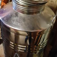 Bidone fusto acciaio inox 18/10 olio vino