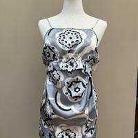 TOP seta grigio bianco Malloni