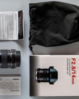 Obiettivo SAMYANG f2.8/14 mm