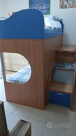 Letto a castello con passerella