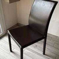 6 Sedie in pelle Bonaldo Marroni