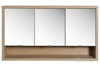 Specchiera Pensile 3 Ante, Specchiera Bagno