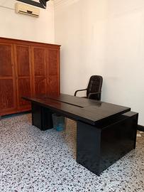 scrivania laccata a poro aperto nera 