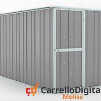 Deposito attrezzi giardino 175x307cm grigio chiaro