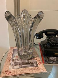 Vaso in cristallo della vetreria francese vintage