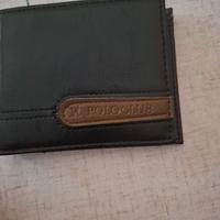 portafogli uomo nero mai usato vera pelle 