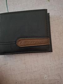 portafogli uomo nero mai usato vera pelle 