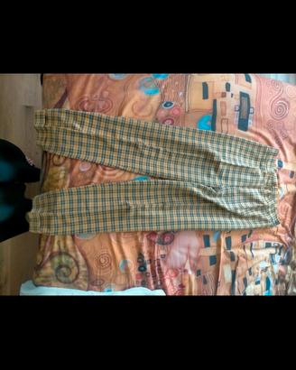 pantaloni dritti a quadri 