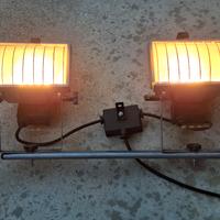 coppia di fari alogeni da esterno 