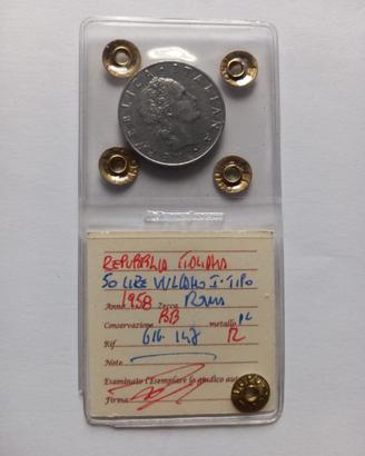 Repubblica italiana 50 lire 1958 bb