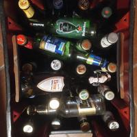 Collezione di bottiglie di birra