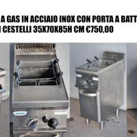 CUOCIPASTA A GAS IN ACCIAIO INOX CON PORTA