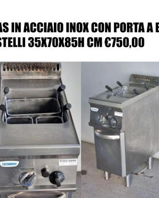 CUOCIPASTA A GAS IN ACCIAIO INOX CON PORTA