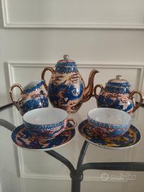 Antico servizio da caffè Giapponese Satsuma 