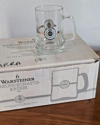 confezione 6 boccali da birra Warsteiner 0.4 litri