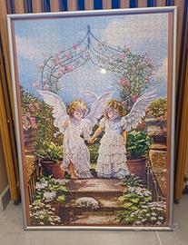 Quadro "Coppia di Angeli" - composizione puzzle